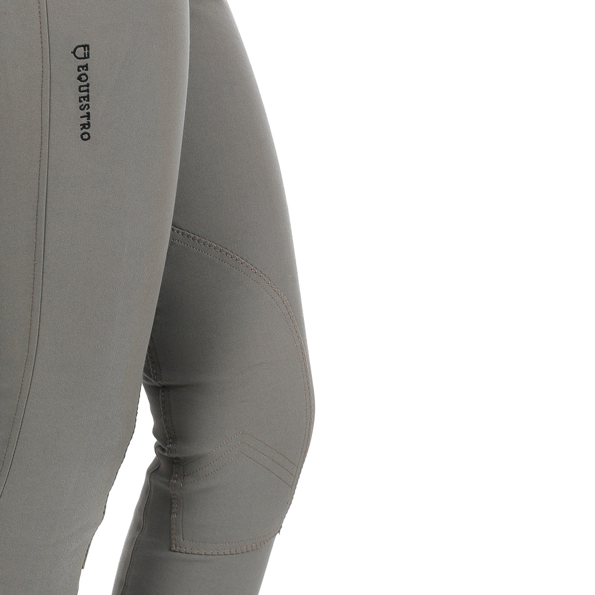 Equestro Race Model Woman Breeches In Stretch Cotton #colour_grey