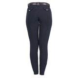 Equestro Race Model Woman Breeches In Stretch Cotton #colour_blue