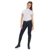 Equestro Race Model Woman Breeches In Stretch Cotton #colour_blue
