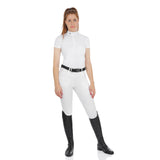 Equestro Race Model Woman Breeches In Stretch Cotton #colour_white