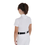 Equestro Girls' Slim Fit Competition Polo Shirt With Zip