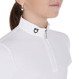 Equestro Girls' Slim Fit Competition Polo Shirt With Zip