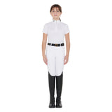 Equestro Girls' Slim Fit Competition Polo Shirt With Zip