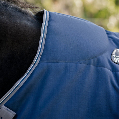 Horseware Ireland Rambo Optimo Stable Rug Heavy 400g #colour_navy-thunderstorm-grey-silver