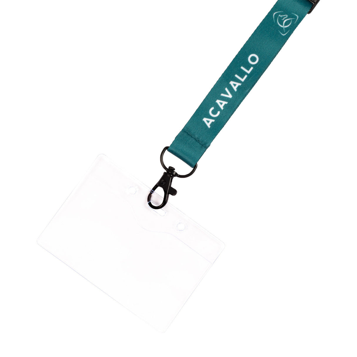 ACAVALLO LOGOED LANYARD BADGE HOLDER