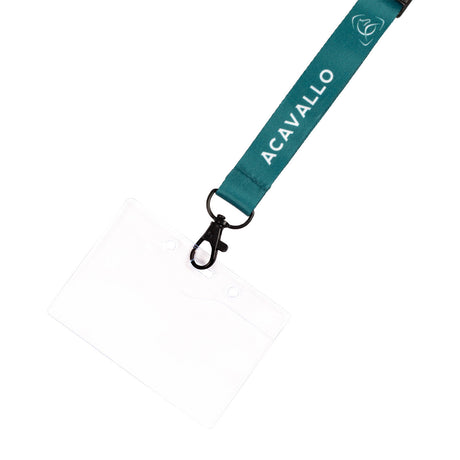 ACAVALLO LOGOED LANYARD BADGE HOLDER