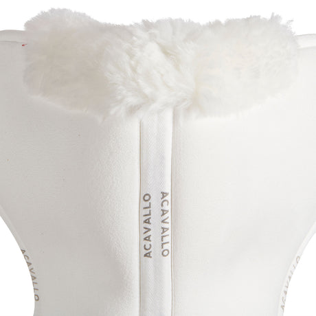 Acavallo Pad MF-S JCCS-S CW-CS Suede Cut-Out Sheepskin Flat #colour_white-white