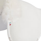 Acavallo Pad MF-S JCCS-S CW-CS Suede Cut-Out Sheepskin Flat #colour_white-white