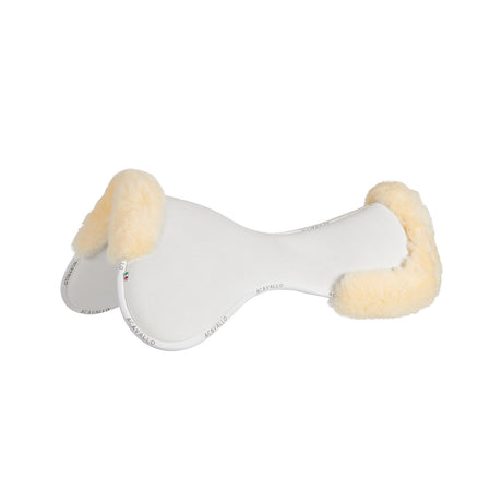 Acavallo Pad MF-S JCCS-S CW-CS Suede Cut-Out Sheepskin Flat #colour_white_natural