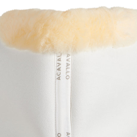 Acavallo Pad MF-S JCCS-S CW-CS Suede Cut-Out Sheepskin Flat #colour_white_natural
