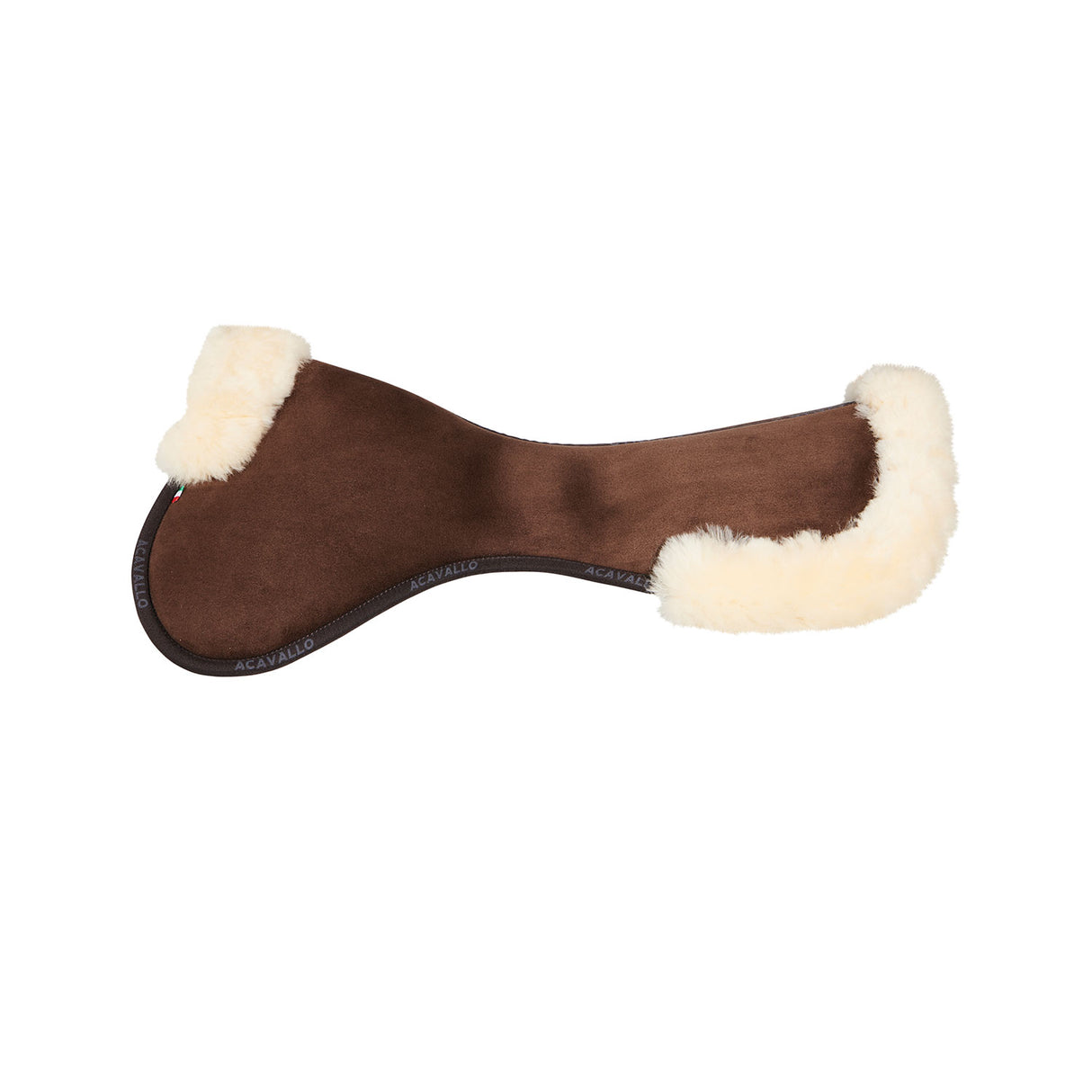 Acavallo Pad MF-S JCCS-S CW-CS Suede Cut-Out Sheepskin Flat #colour_brown-natural