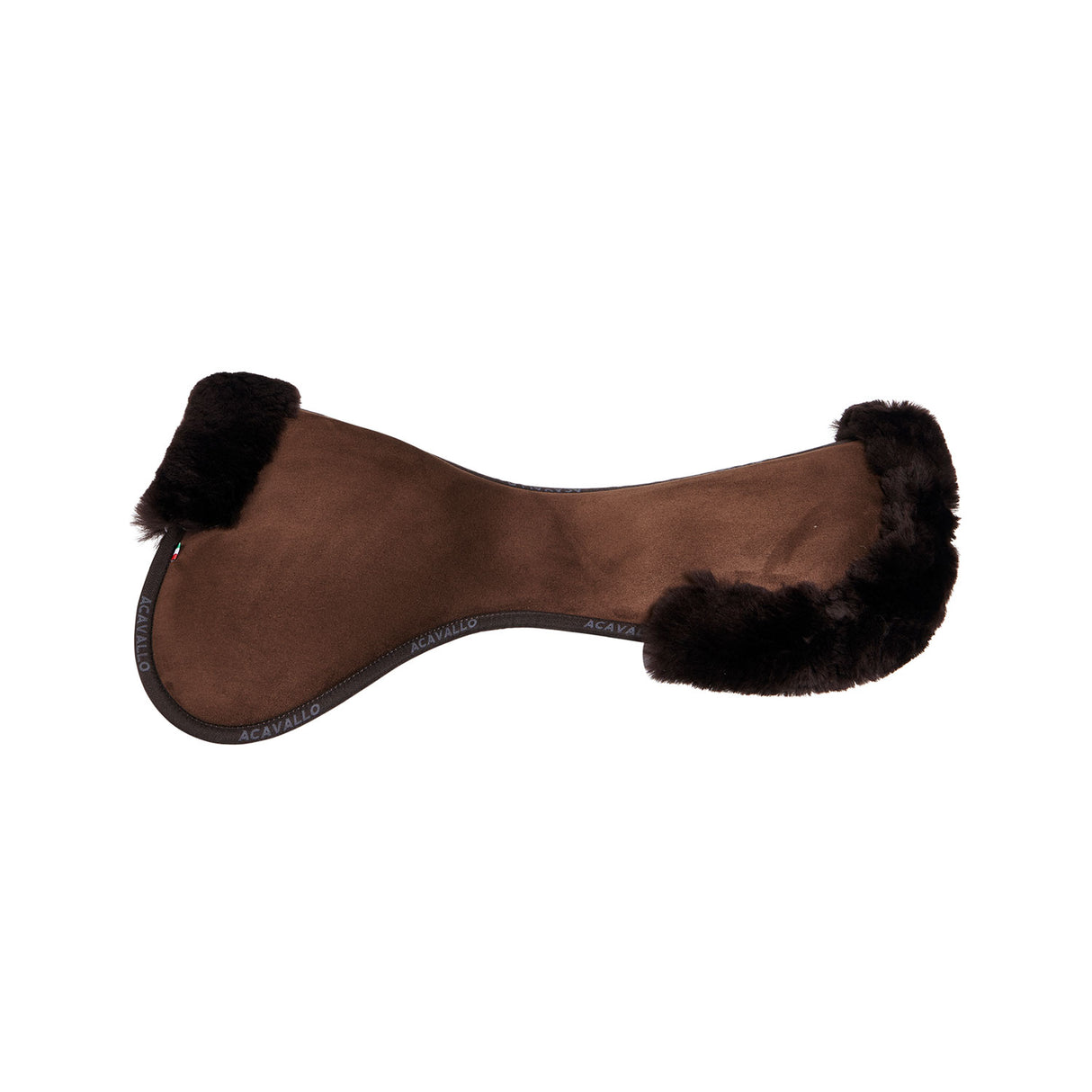 Acavallo Pad MF-S JCCS-S CW-CS Suede Cut-Out Sheepskin Flat #colour_brown-brown