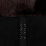Acavallo Pad MF-S JCCS-S CW-CS Suede Cut-Out Sheepskin Flat #colour_black-brown