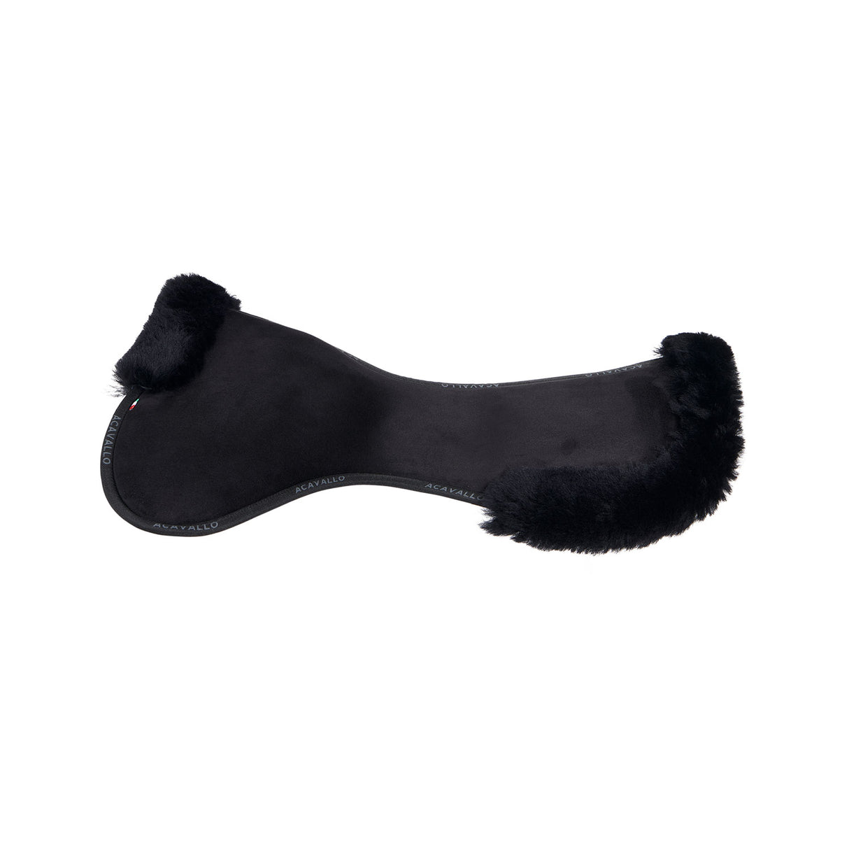 Acavallo Pad MF-S JCCS-S CW-CS Suede Cut-Out Sheepskin Flat #colour_black-black