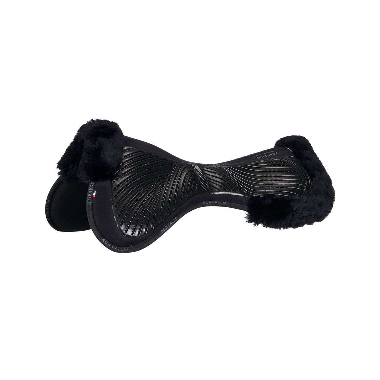 Acavallo Pad Mf-S Jccs-S Cw-Cs Suede Cut-Out Sheepskin Gel Grip Flat
#colour_black-black