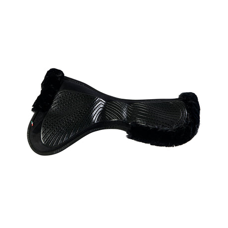 Acavallo Pad Mf-S Jccs-S Cw-Cs Suede Cut-Out Faux Sheepskin Gel Grip Flat #colour_black