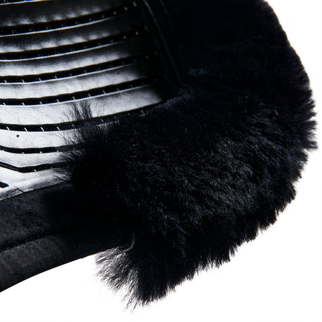 Acavallo Pad SP JCCS CW-CS Suede Cut-Out Sheepskin Twin Sided Gel Flat #colour_black-black