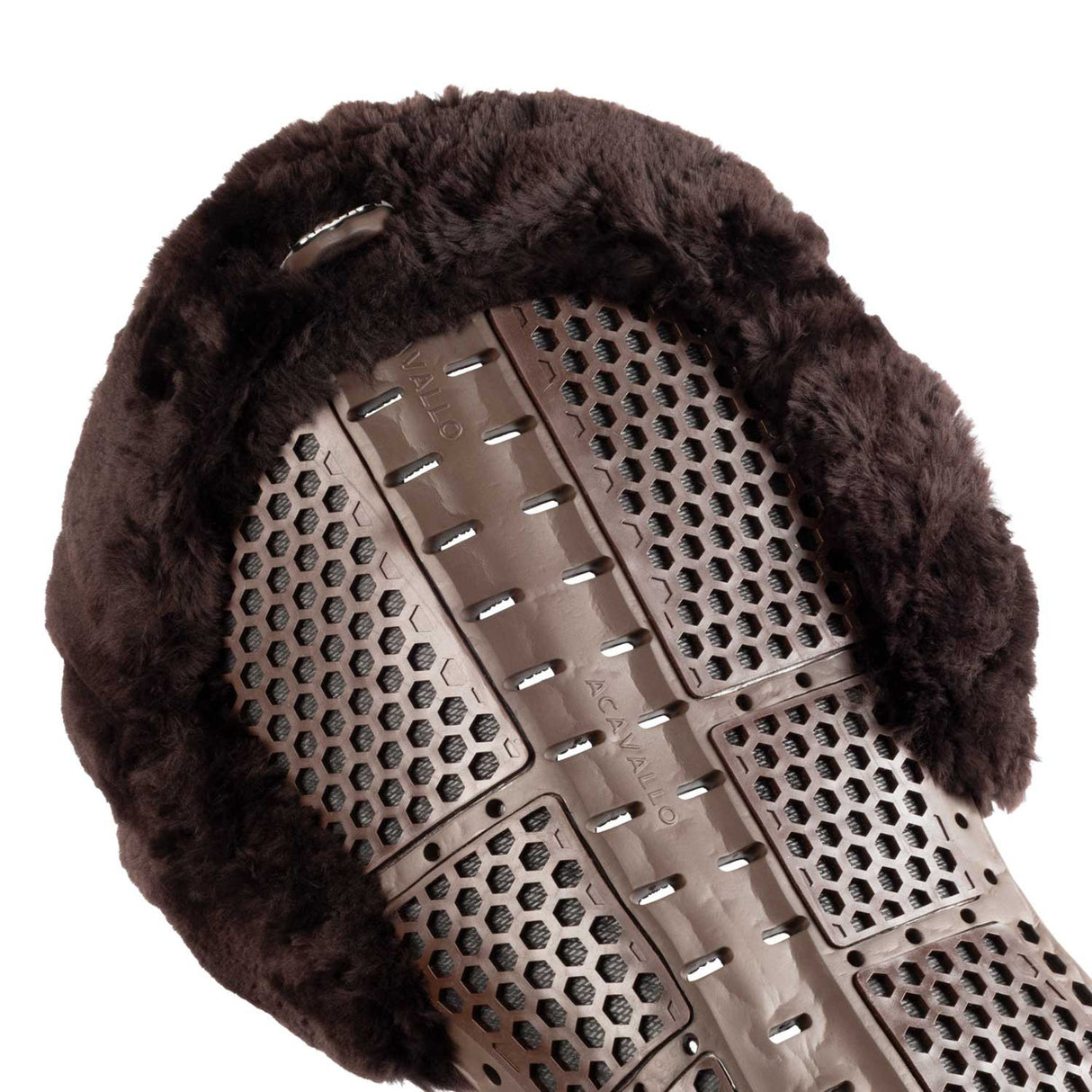 Acavallo® Piuma Aero Balance gel pad in EVA and cut-out sheepskin. Practical, lightweight, and functional.