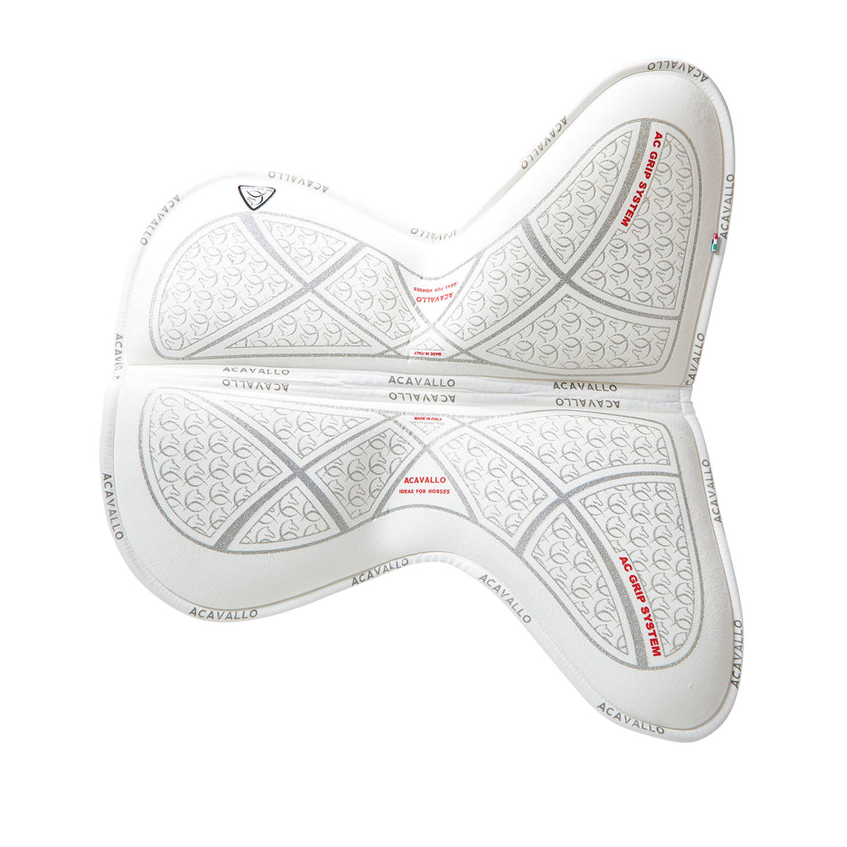 Acavallo Pad Mf Jccs Cw-Cs Suede Ac Grip Flat #colour_white-silver