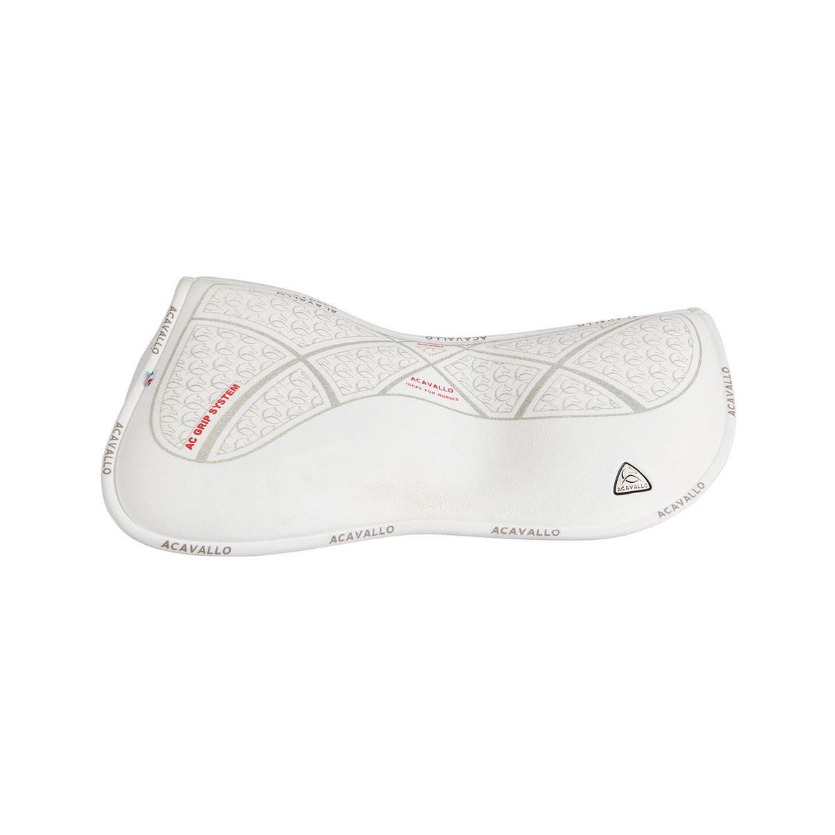 Acavallo Pad MF HPS CW-CS Suede AC Grip Flat #colour_white-silver