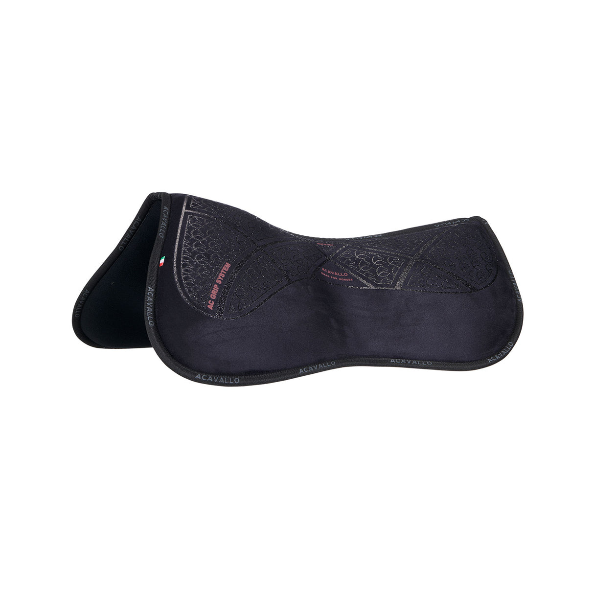 Acavallo Pad MF HPS CW-CS Suede AC Grip Flat #colour_black-silver