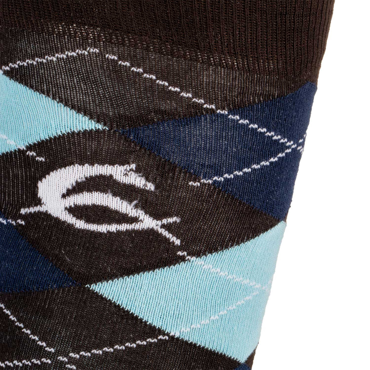 Diamond pattern cotton socks