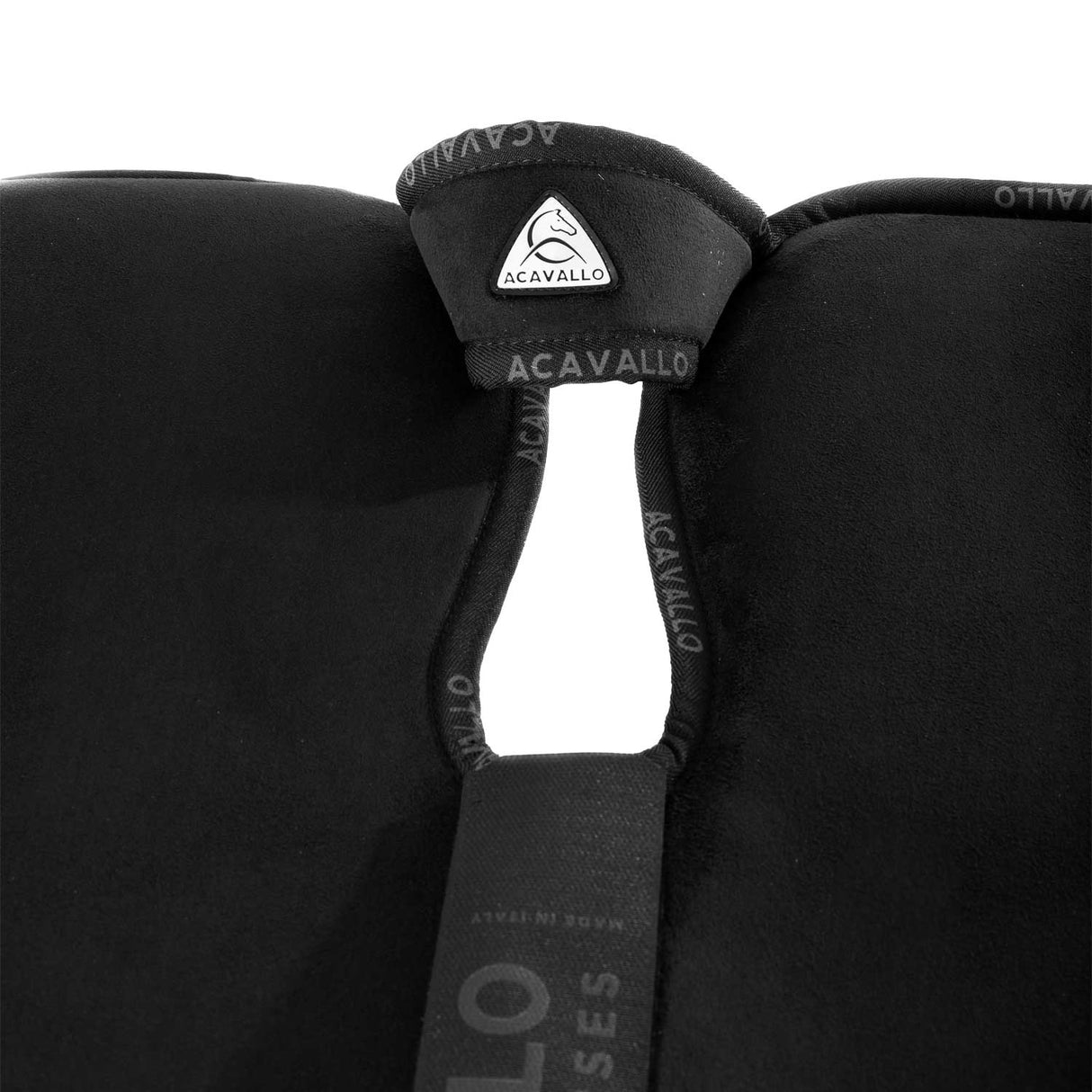 Acavallo Piuma Pad WFS Pocket Suede Front & Rear Riser #colour_black