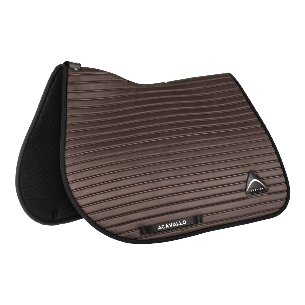 Sublime striped jumping saddle pad in suede