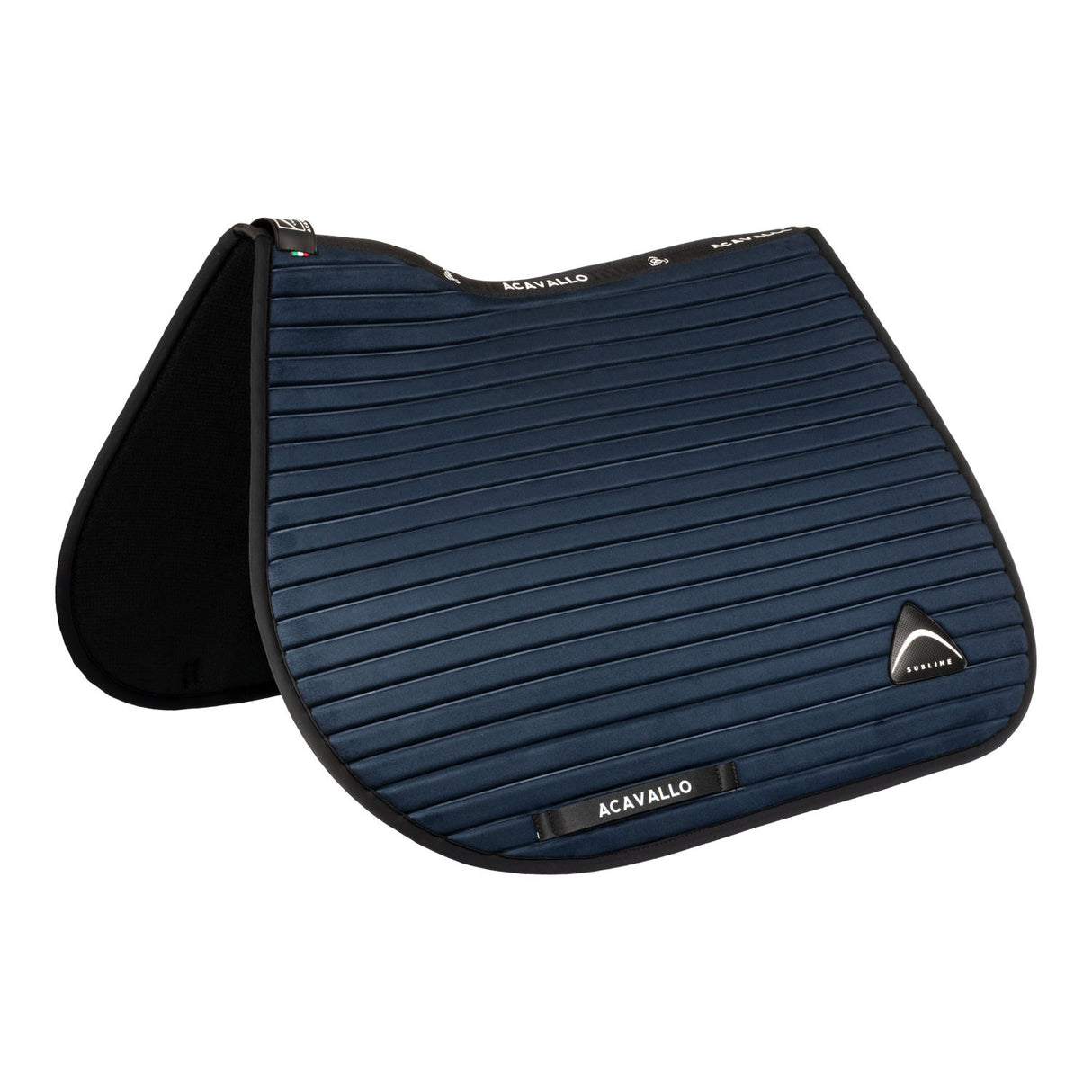 Sublime striped jumping saddle pad in suede