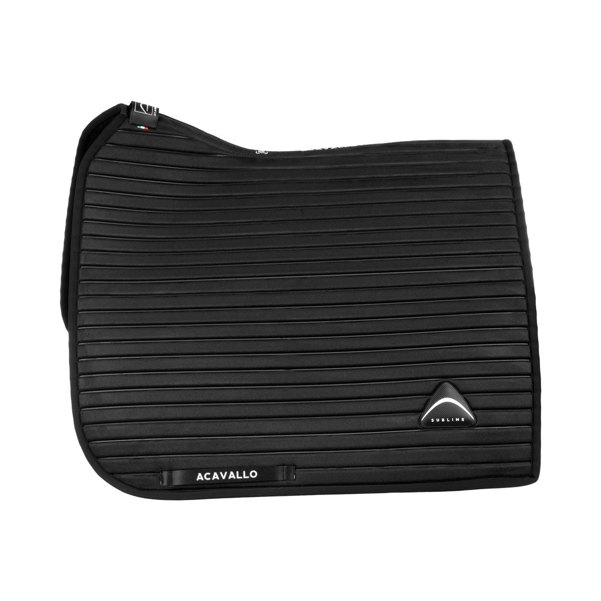 Sublime striped dressage saddle pad in technical fabric