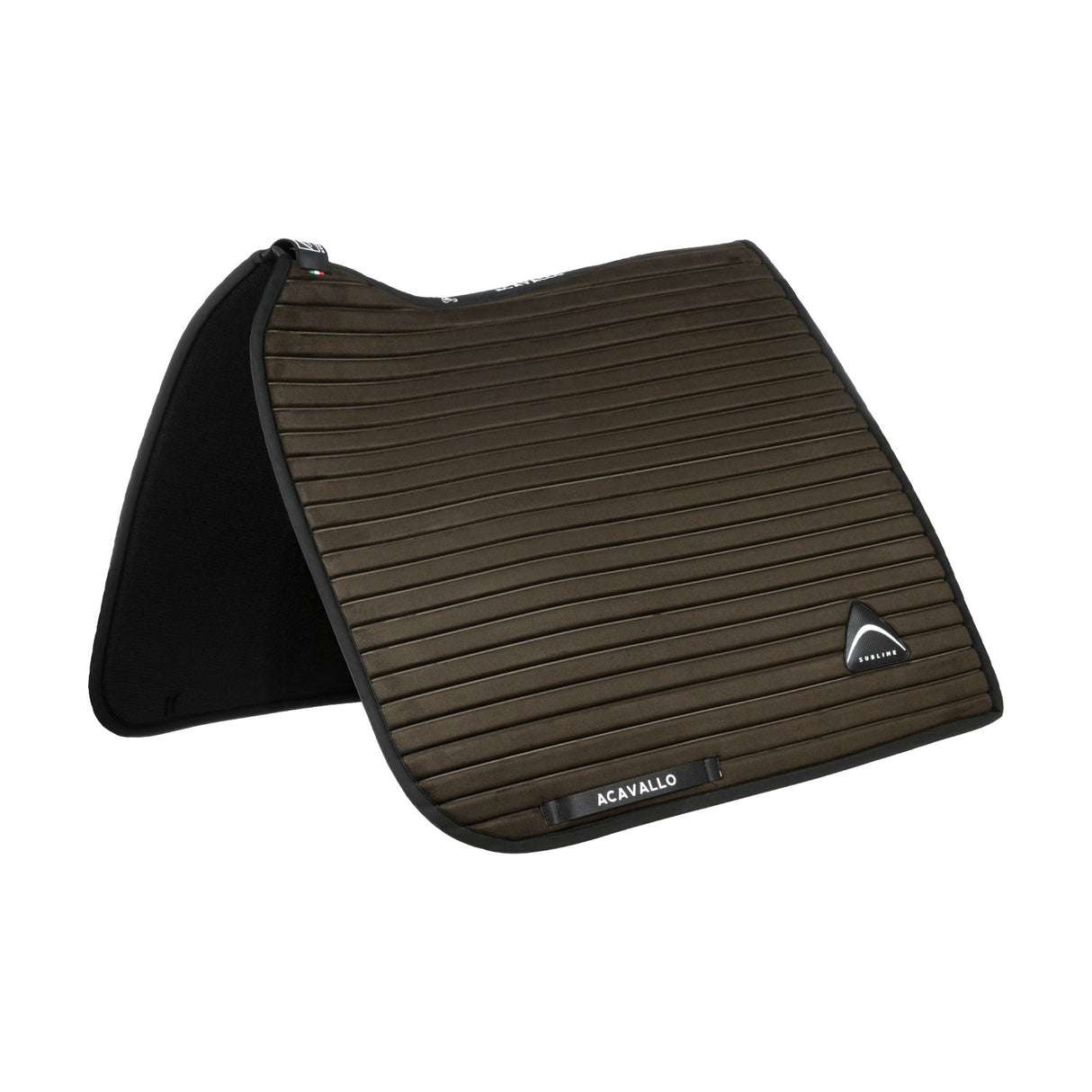Sublime striped dressage saddle pad in technical fabric