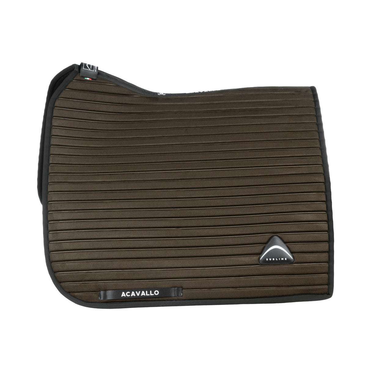 Sublime striped dressage saddle pad in technical fabric