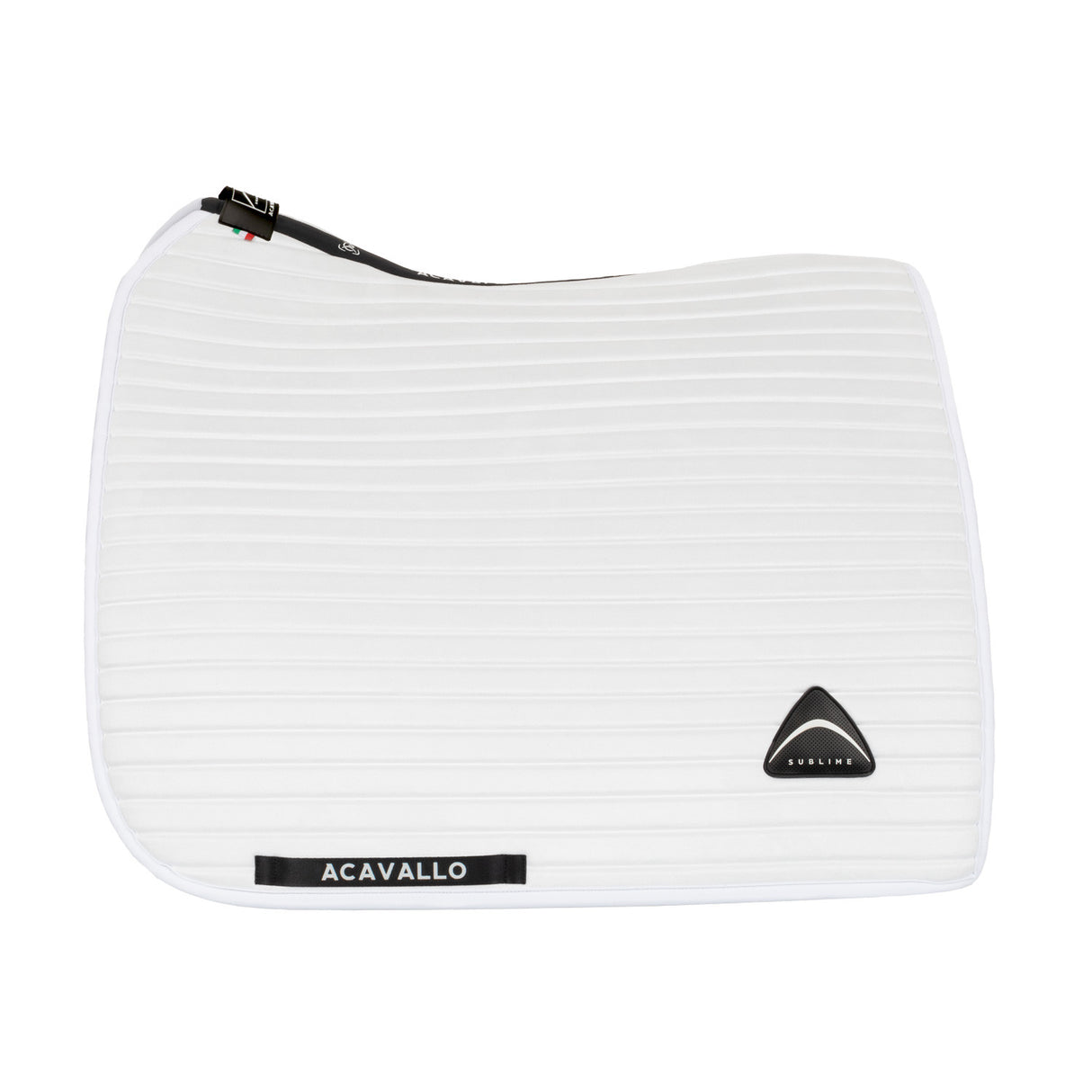 Sublime striped dressage saddle pad in technical fabric
