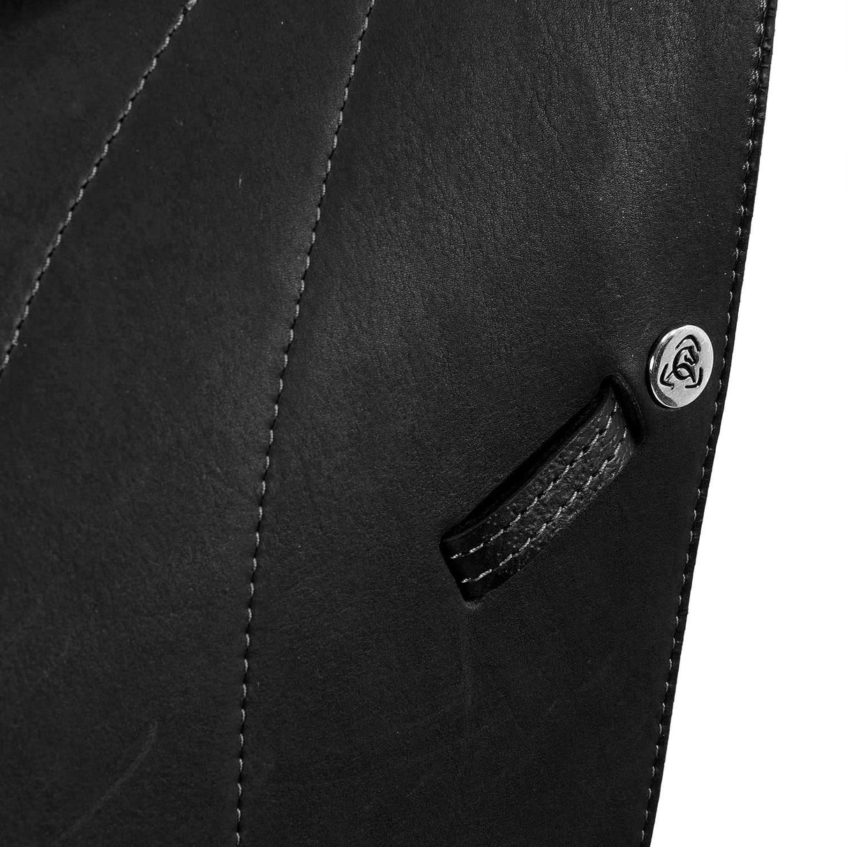 Acavallo Firenze Jumping Saddle Wooden Tree Double Leather #colour_black