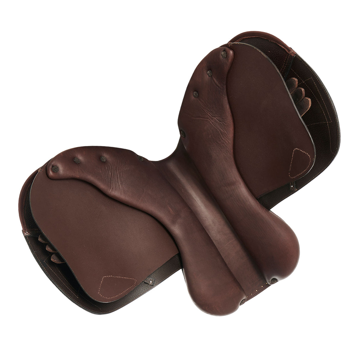 Acavallo Firenze Jumping Saddle Wooden Tree Double Leather #colour_brown