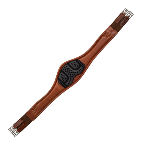 Acavallo Anatomical Jumping Girth Calfskin #colour_cognac