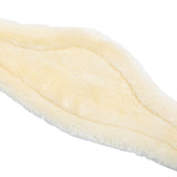 Acavallo Jumping Girth Leather & Removable Faux Sheepskin #colour_black