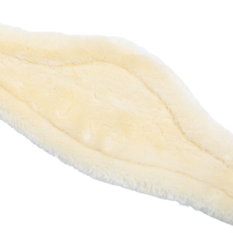 Acavallo Jumping Girth Leather & Removable Faux Sheepskin #colour_black