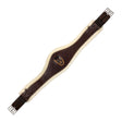 Acavallo Jumping Girth Leather & Removable Faux Sheepskin #colour_brown