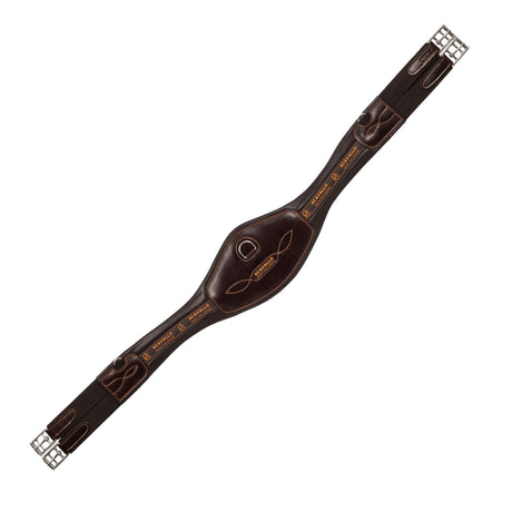 Acavallo Anatomical Jumping Girth Leather #colour_brown