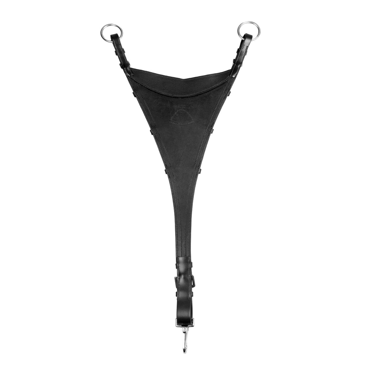 Adjustable leather bib martingale attachment