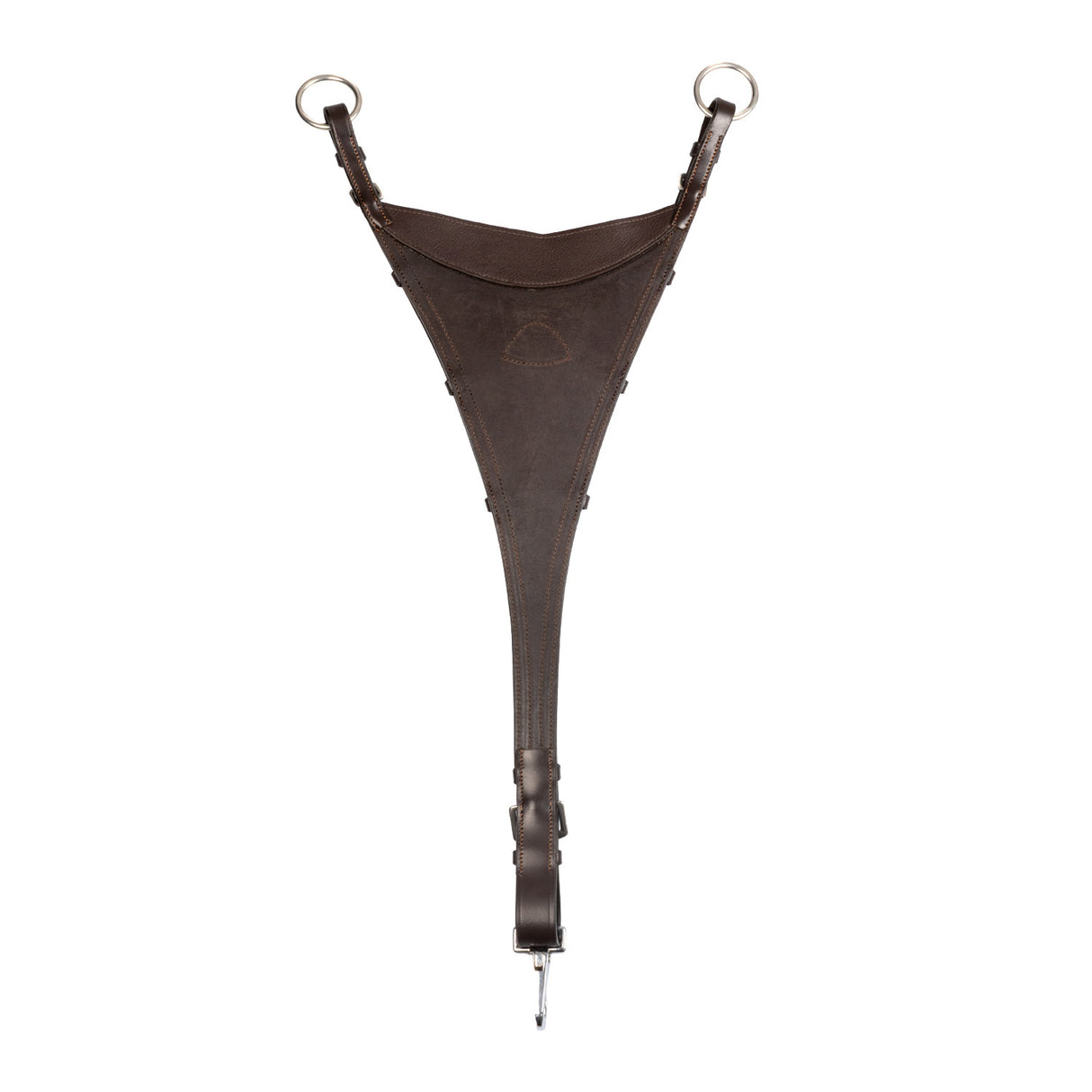 Adjustable leather bib martingale attachment