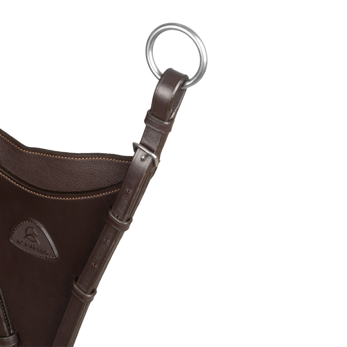 Adjustable leather bib martingale attachment