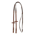 Acavallo Nylon Reins Leather Loops #colour_cognac
