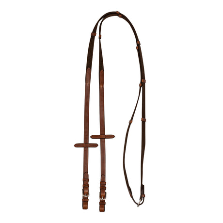 Acavallo Nylon Reins Leather Loops #colour_cognac