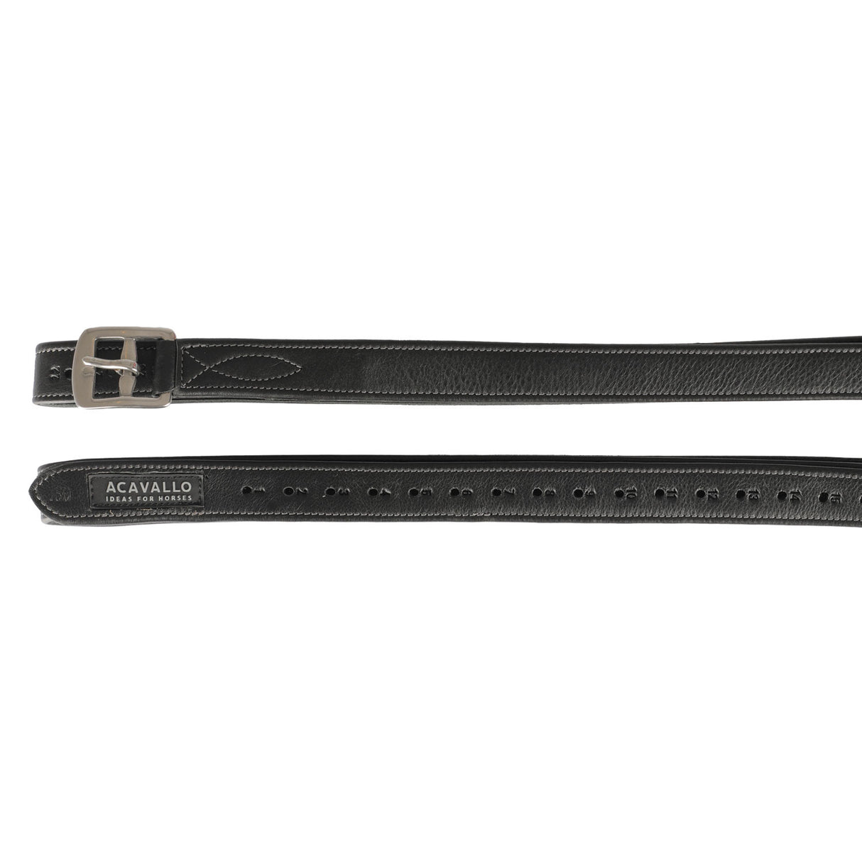 Calfskin stirrup leathers internal reinforcement