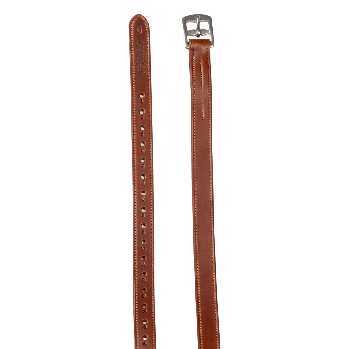Calfskin stirrup leathers internal reinforcement