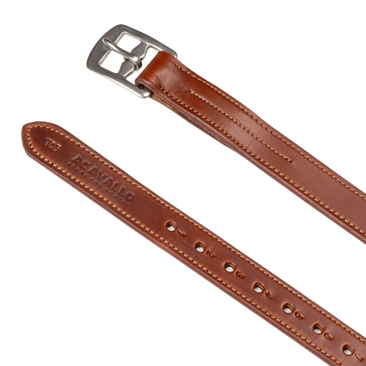 Calfskin stirrup leathers internal reinforcement