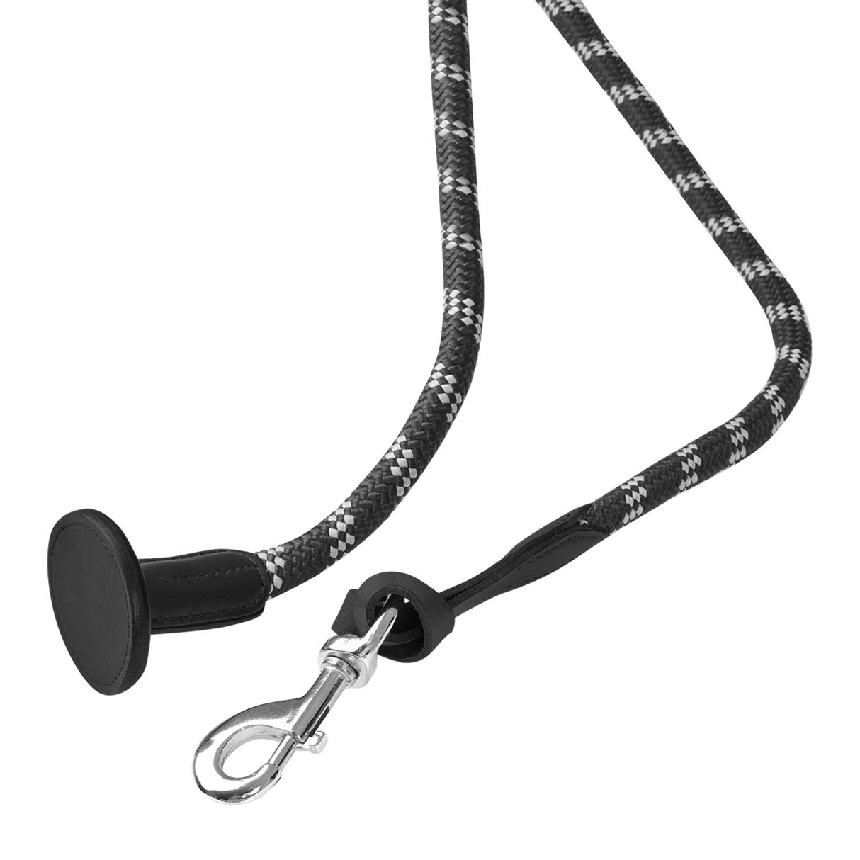 Braided lead rope leather ends