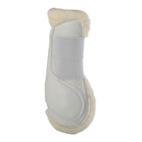 Jumping tendon boots faux sheepskin & hook-and-loop closure